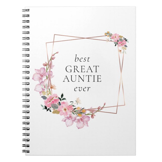 Cuaderno Leyenda dorada rosa floral personalizada (Frente)