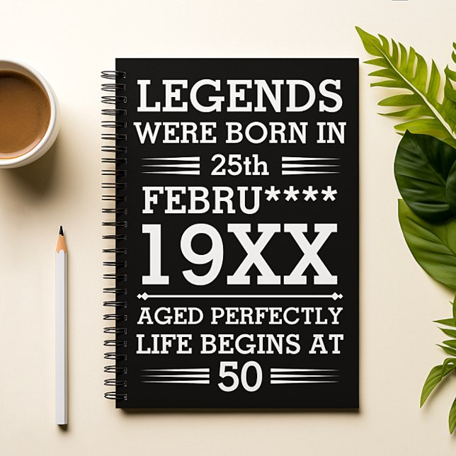 Cuaderno Leyendas personalizados nacieron en la edad de mes (Subido por el creador)