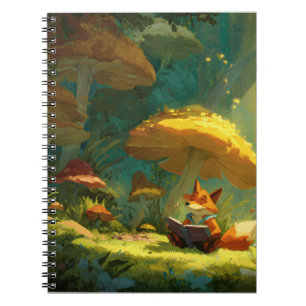 Cuaderno Leyendo bloc de notas de hongos encantados de Fox