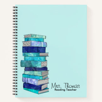 Cuaderno Leyendo bloc de notas personalizado del profesor (