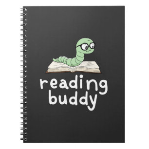 Cuaderno Leyendo librero Buddy Cute con libro