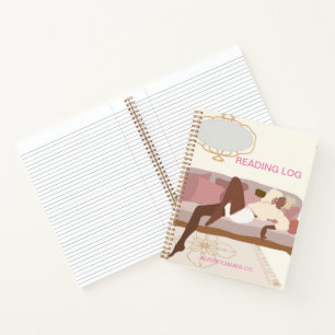 Cuaderno Leyendo notas de registro para adolescentes, Chica