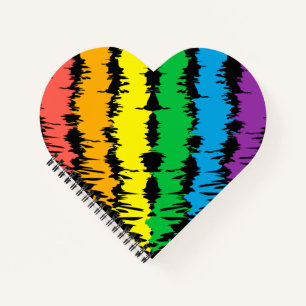 Cuaderno LGBT+orgullo. Arcoiris cardíaco.