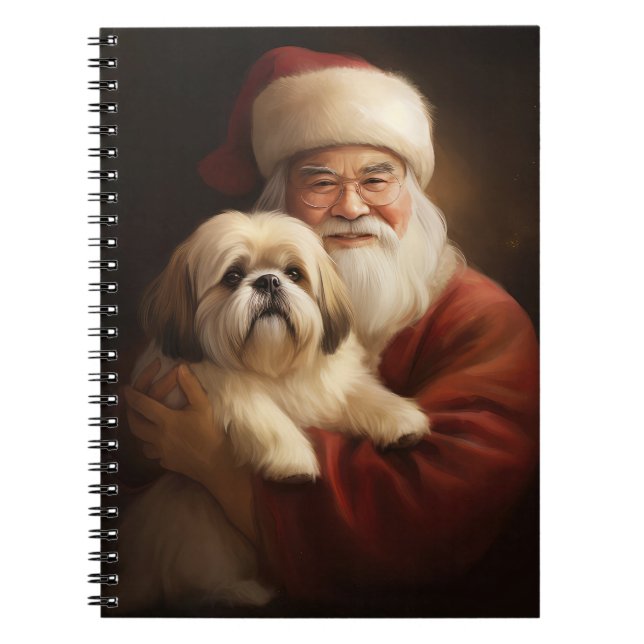 Cuaderno Lhasa Apso Con Navidades Festividades De Santa Cla (Frente)