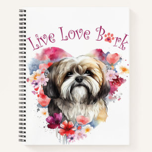 Cuaderno Lhasa Apso Dog Mom Floral