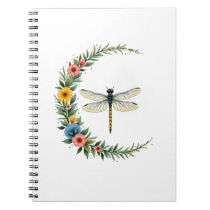 Cuaderno Libélula Boho Luna Creciente Signo de Paz Hippie D