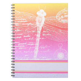 Cuaderno Libélula de gradiente pastel