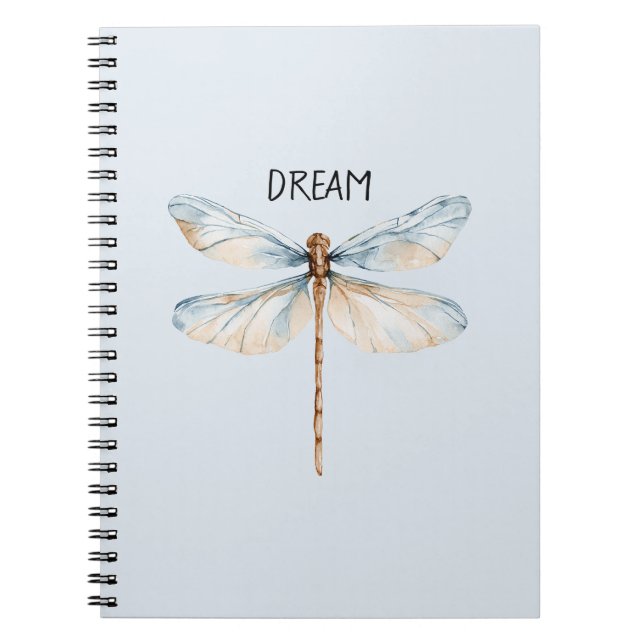Cuaderno Libélula de Sueño Blanco Azul (Frente)