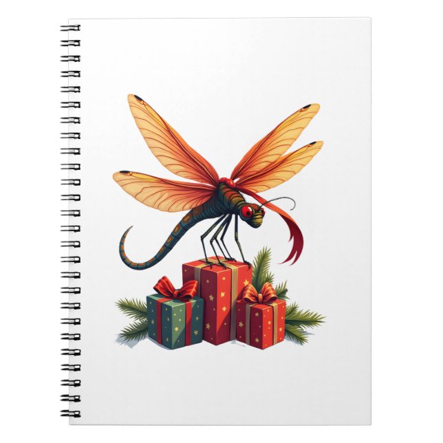 Cuaderno Libélula Envuelta en Papel de Regalo (Frente)