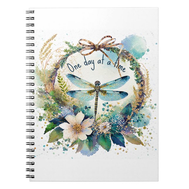 Cuaderno Libélula floral Un día a la vez (Frente)