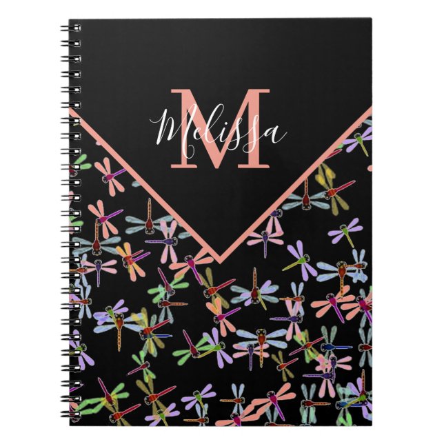 Cuaderno Libélulas coloridas personalizadas   (Frente)