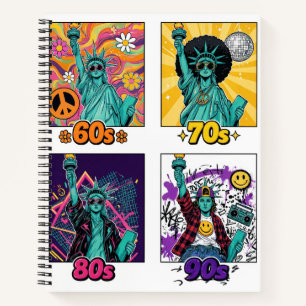 Cuaderno Libertad a través de las décadas Retro