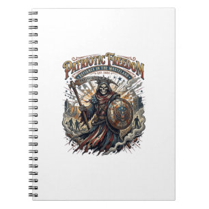 Cuaderno Libertad Apocalíptica Patriótica Segadora Zombie A