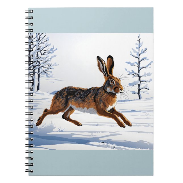 Cuaderno Libertad de liebre sin límites en nieve (Frente)