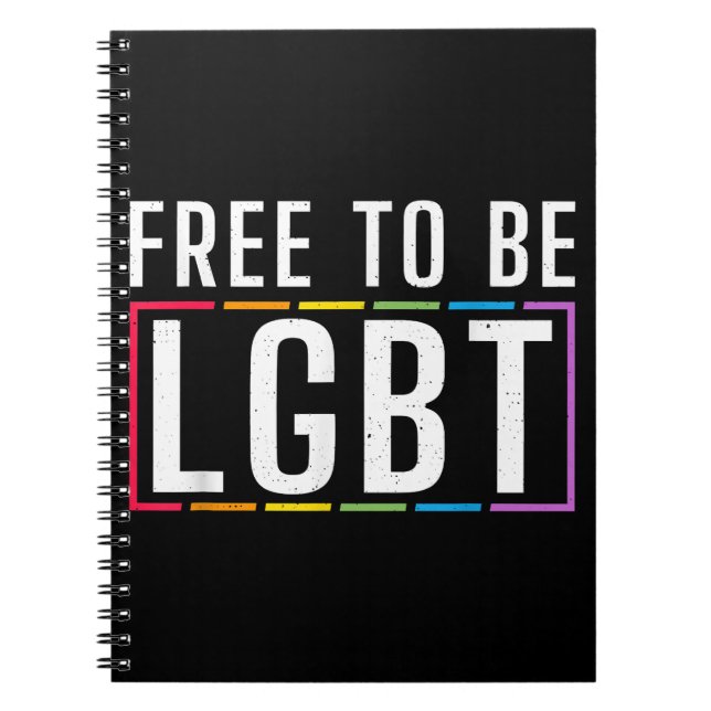 Cuaderno Libertad para ser el orgullo gay bisexual LGBT (Frente)