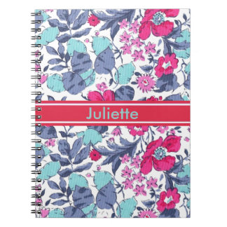 Cuaderno Liberty flor personalizable nombre