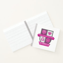 Cuaderno Libra Crest de cumpleaños™ para 1-23 de octubre
