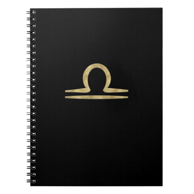 Cuaderno LIBRA Oro Septiembre Octubre Astrología de cumplea (Frente)