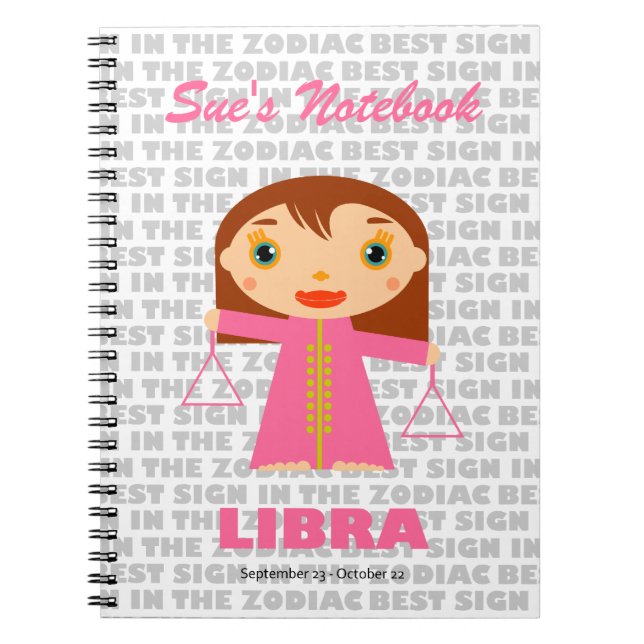 Cuaderno Libra Zodiac para los niños (Frente)