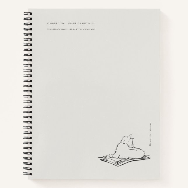 Cuaderno Library Cat- Naturalist Menagerie Archive  (Anverso)