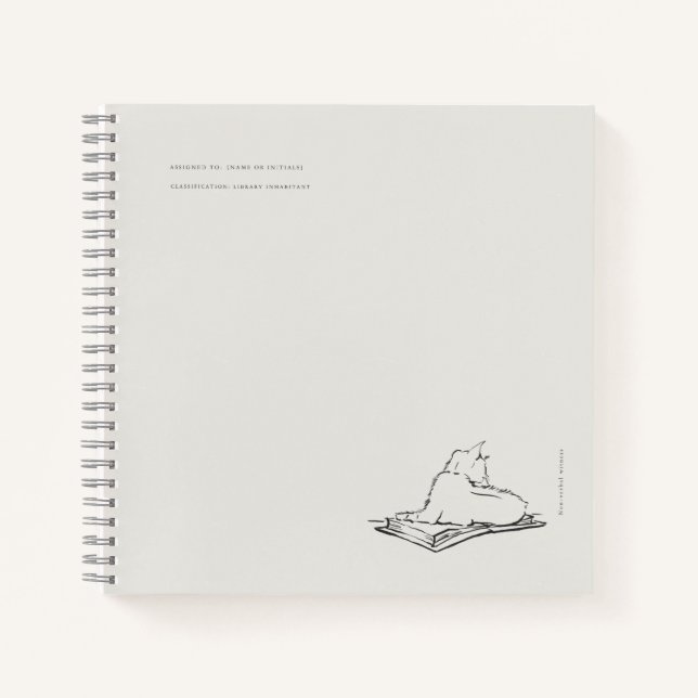 Cuaderno Library Cat- Naturalist Menagerie Archive  (Anverso)