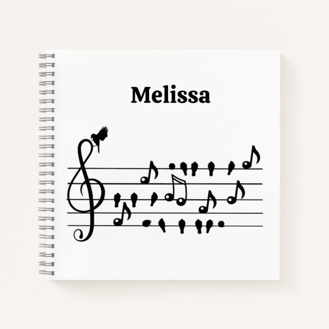 Cuaderno Libre como un pájaro, pájaros cantantes actuando c (Anverso)