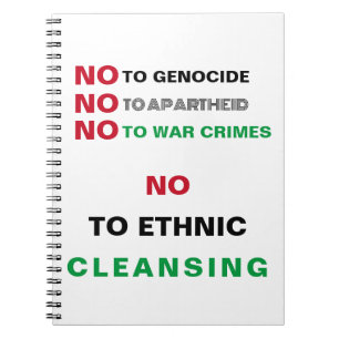 CUADERNO LIBRE PALESTINA NO AL GENOCIDIO APARTHEID CRÍMENES