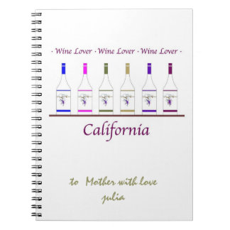 Cuaderno libreta, amante del vino,