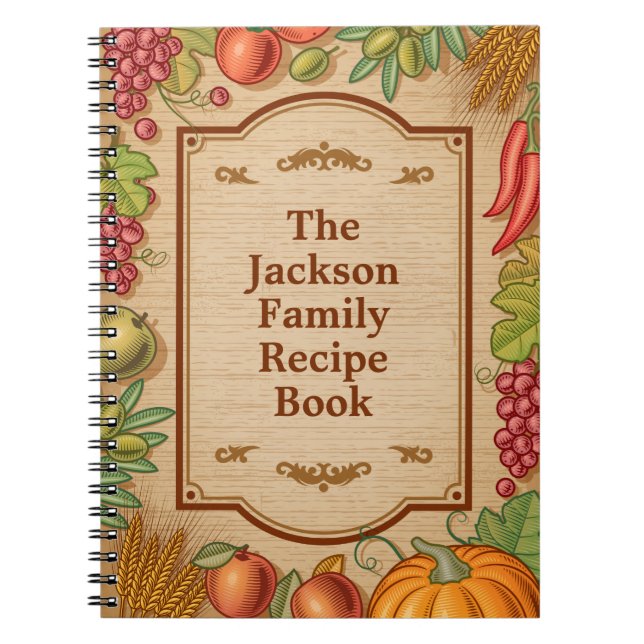 Cuaderno Libro adaptable de la receta de la familia (Frente)