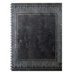 Cuaderno Libro antiguo negro de Falln