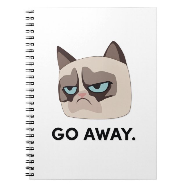 Cuaderno Libro de boceto Grumpy Cat "Go Away" (Frente)
