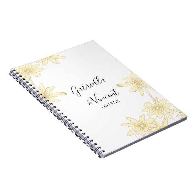 Cuaderno Libro de Boda de Daisies Amarillos Palau (Lado Derecho)