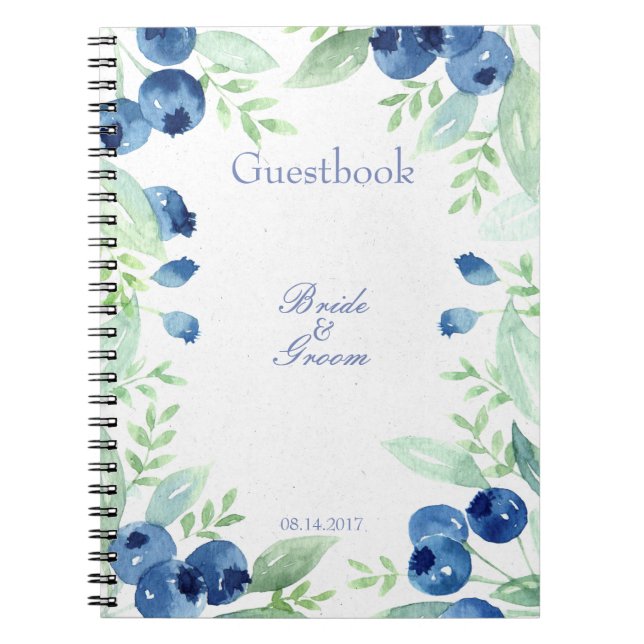 Cuaderno Libro de Bodas Blueberry MidSummer Rustic (Frente)