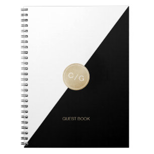 Cuaderno Libro de bodas de oro del rosa del purpurina de la