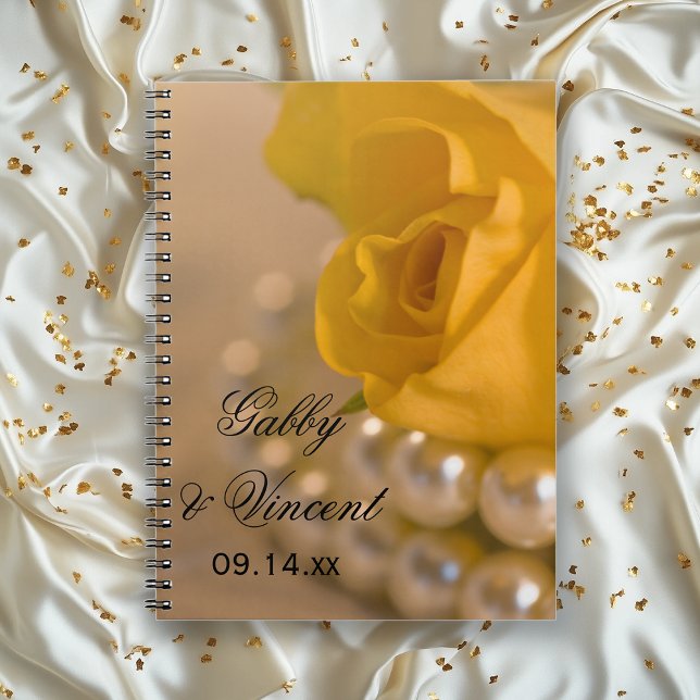 Cuaderno Libro de Bodas Yellow Rose and White Pearls (Subido por el creador)