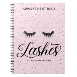 Cuaderno Libro de citas de Rubor Pink Lashes