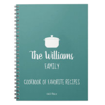 libro de cocina familiar de recetas favoritas azul