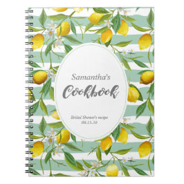 Cuaderno libro de cocina personalizado con tema de limón,