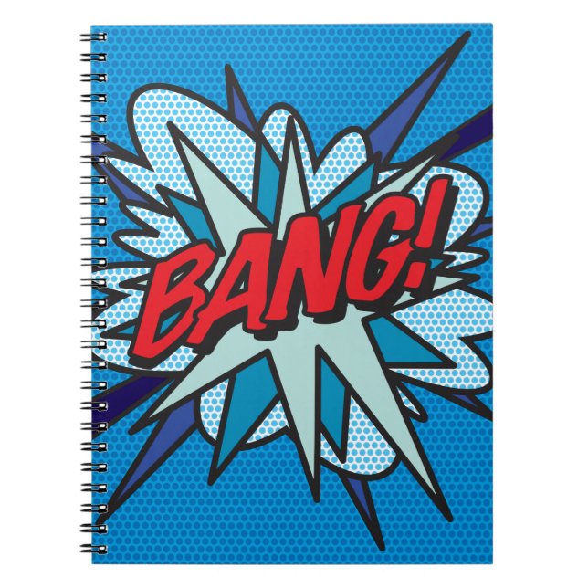 Cuaderno Libro de Cómic Retro Divertido BANG (Frente)