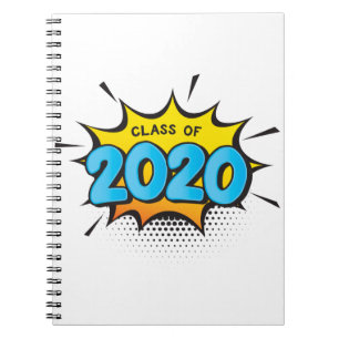 Cuaderno LIBRO DE CÓMIC tipografía moderna retro clase de 2