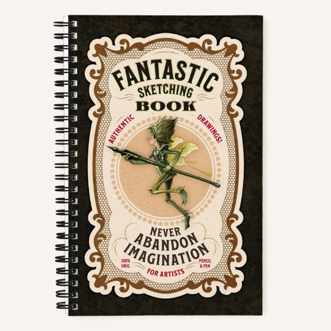 Cuaderno “Libro de dibujo fantástico” 5.5 x 8.5" (Anverso)
