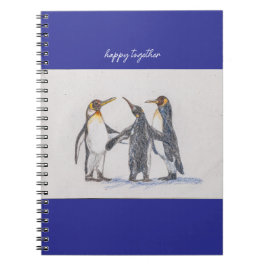Cuaderno libro de espiral de pingüinos