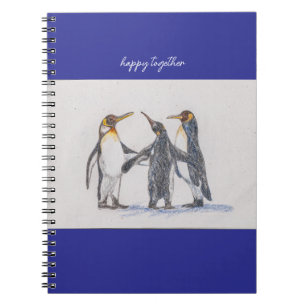 Cuaderno libro de espiral de pingüinos