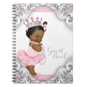 Cuaderno Libro de firmas para fiesta de bebé de Princesa Ba