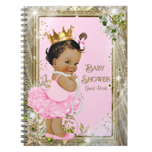 Cuaderno Libro de firmas para fiesta de bebé de Princesa Ba