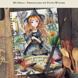Cuaderno Libro de hechizos de bruja de cocina adolescente G