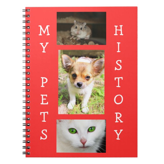 Cuaderno Libro de historia de mis Mascotas (Frente)
