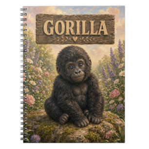 Cuaderno Libro de Historias de Bebé Gorila Tierno Animal de
