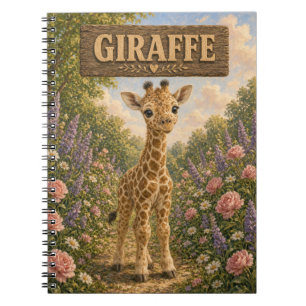 Cuaderno Libro de Historias de Bebé Jirafa Tierno Animales
