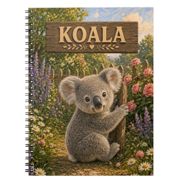 Cuaderno Libro de Historias de Bebé Koala Tierno Animales d (Frente)